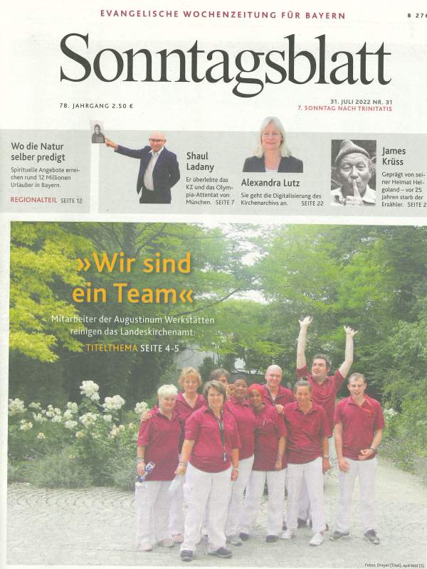Artikel im Sonntagsblatt - Evangelische Wochenzeitung 31.07.2022